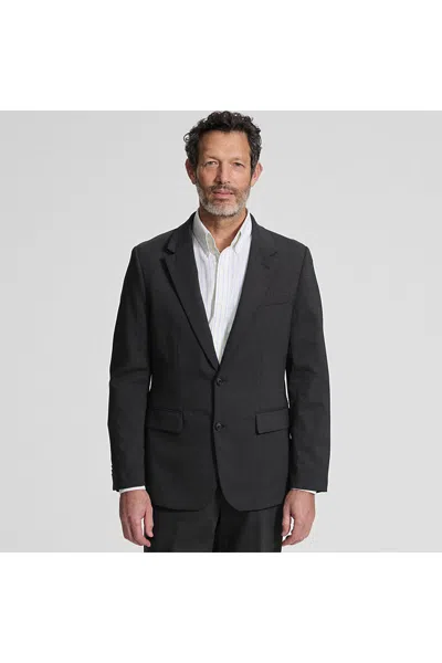 Lands' End Men's Classic Fit Year'rounder Blazer In Black