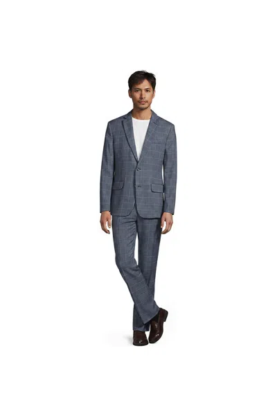 Lands' End Men's Classic Fit Year'rounder Blazer In Blue