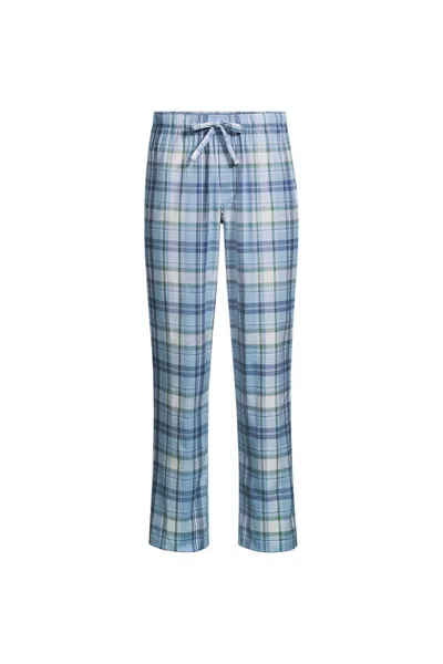 Lands' End Men's Coastal Flannel Pajama Pant In Blue
