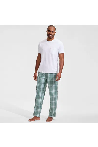 Lands' End Men's Coastal Flannel Pajama Pant In Green