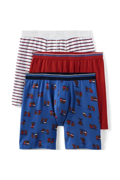 Lands' End Men's Comfort Knit Boxer Brief 7" Inseam In Multi