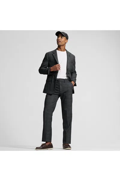 Lands' End Men's Comfort Waist Year'rounder Stretch Wool Dress Pants In Black