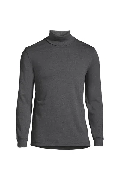 Lands' End Men's Cotton Supima Turtleneck In Black