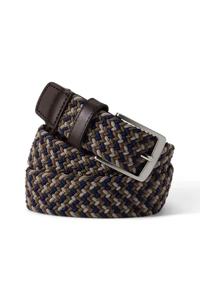 Lands' End Men's Elastic Braid Belt In Blue