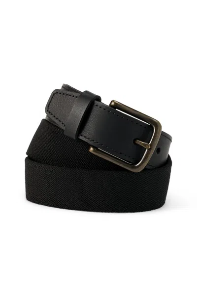Lands' End Men's Elastic Surcingle Belt In Black