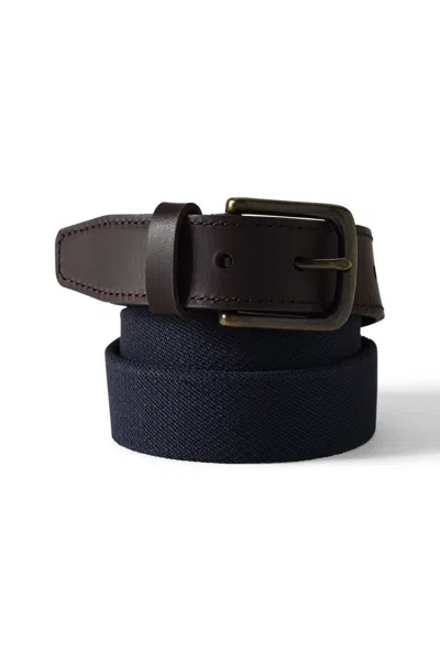 Lands' End Men's Elastic Surcingle Belt In Brown