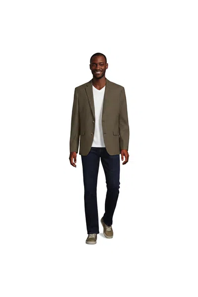 Lands' End Men's Essential Blazer In Tan
