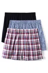 Lands' End Men's Essential Boxer 3 Pack In Multi