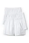 Lands' End Men's Essential Boxer 3 Pack In White