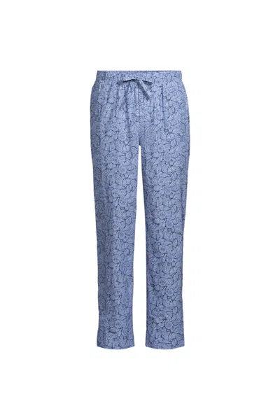 Lands' End Men's Essential Pajama Pant In Blue