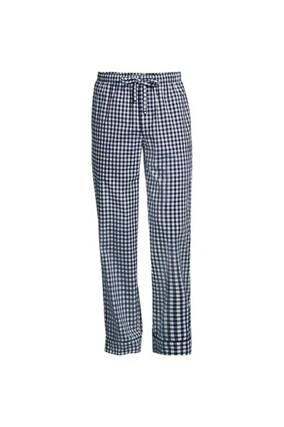 Lands' End Men's Essential Pajama Pants In Blue