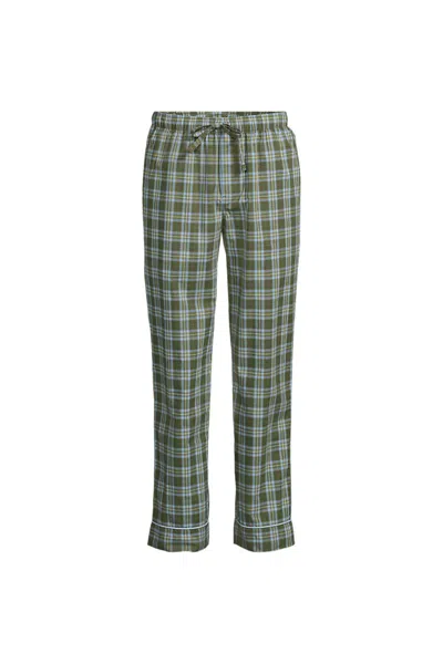 Lands' End Men's Essential Pajama Pants In Green