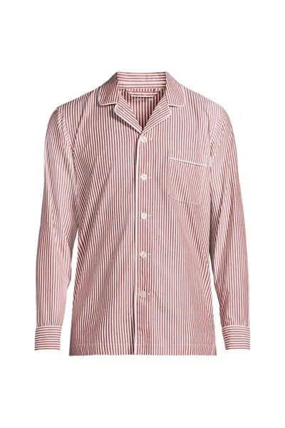 Lands' End Men's Essential Pajama Shirt In Brown