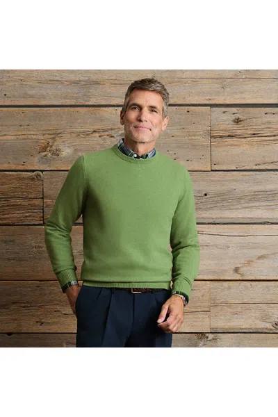 Lands' End Men's Fine Gauge Cashmere Sweater In Green