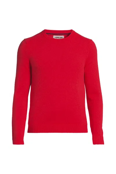 Lands' End Men's Fine Gauge Cashmere Sweater In Red