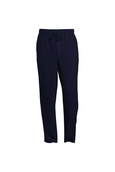 Lands' End Men's Flannel Pajama Pants In Blue