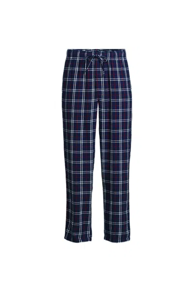 Lands' End Men's Flannel Pajama Pants In Blue