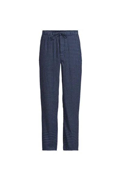 Lands' End Men's Flannel Pajama Pants In Blue