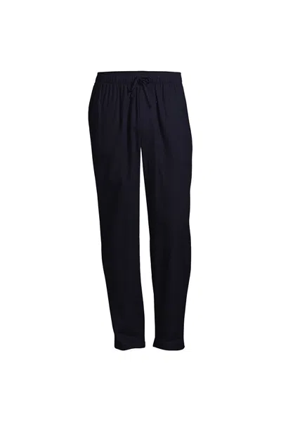 Lands' End Men's Flannel Pajama Pants In Blue