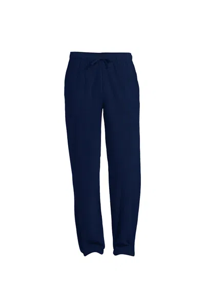 Lands' End Men's Fleece Pajama Pants In Blue