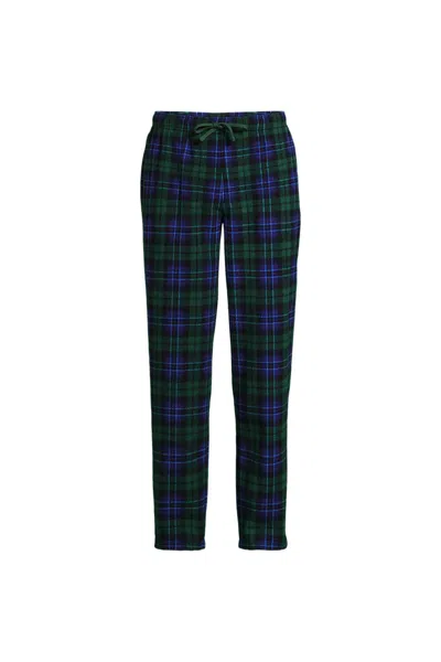 Lands' End Men's Fleece Pajama Pants In Blue