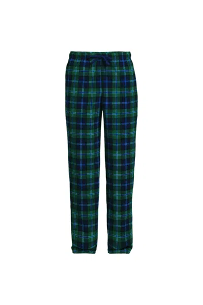 Lands' End Men's Fleece Pajama Pants In Green