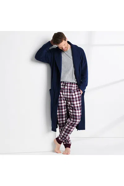 Lands' End Men's Fleece Robe In Multi