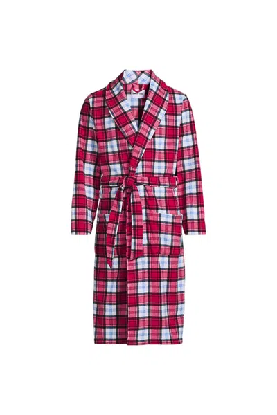 Lands' End Men's Fleece Robe In Multi