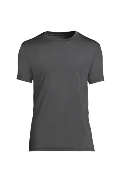Lands' End Men's Flex Performance Crewneck Undershirt In Gray