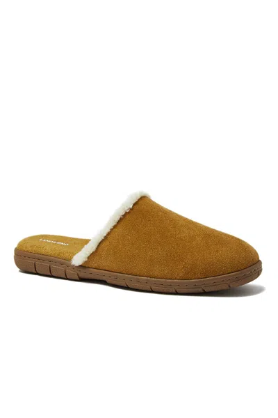Lands' End Men's Fuzzy Lined Indoor Outdoor Slippers In Brown