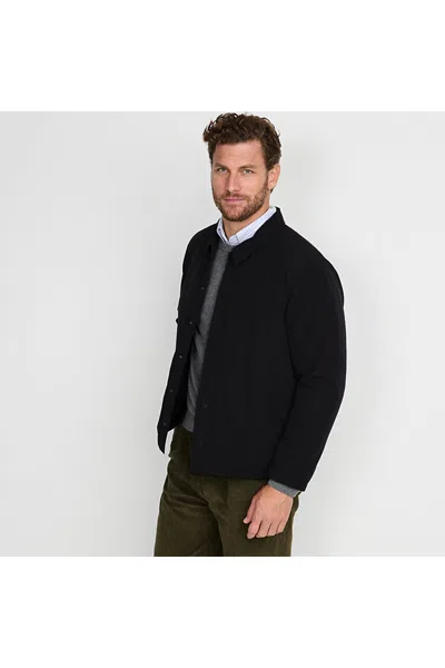 Lands' End Men's Insulated Commuter Shirt Jacket In Black