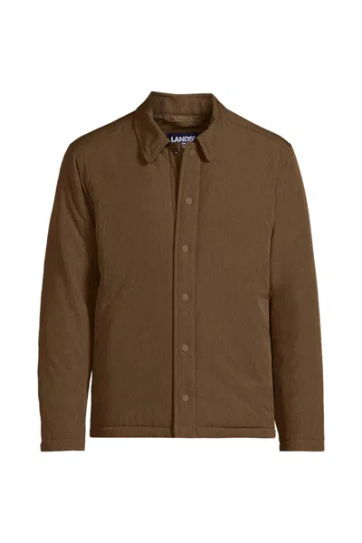 Lands' End Men's Insulated Commuter Shirt Jacket In Nude