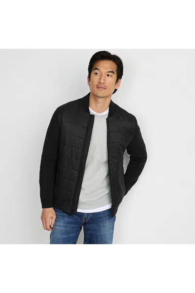 Lands' End Men's Insulated Sweater Jacket In Black