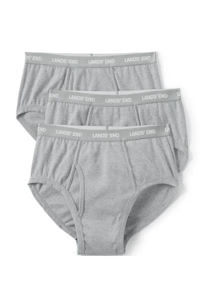 Lands' End Men's Knit Briefs 3 Pack In Gray