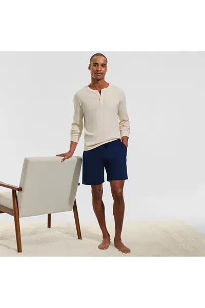 Lands' End Men's Knit Jersey Pajama Shorts In Blue