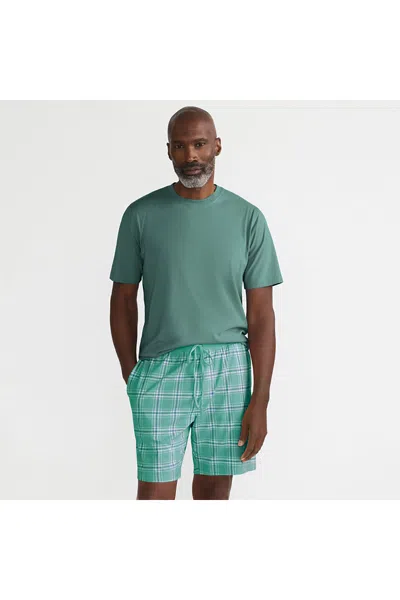 Lands' End Men's Knit Jersey Pajama Shorts Sleep Set In Green