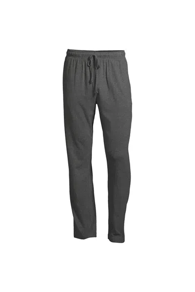 Lands' End Men's Knit Jersey Sleep Pants In Gray