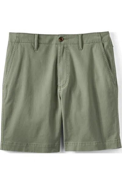 Lands' End Men's Knockabout 7" Comfort Waist Classic Fit Chino Short In Green
