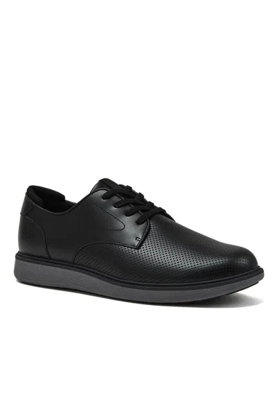 Lands' End Men's Leather Lace Up Derby Oxfords In Black
