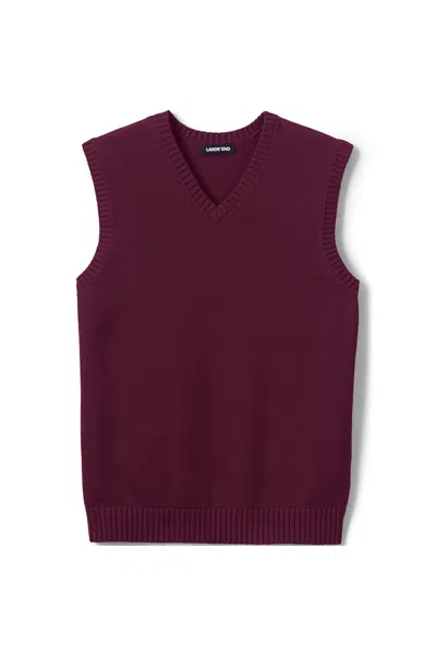 Lands' End Men's Legacy Vest In Burgundy