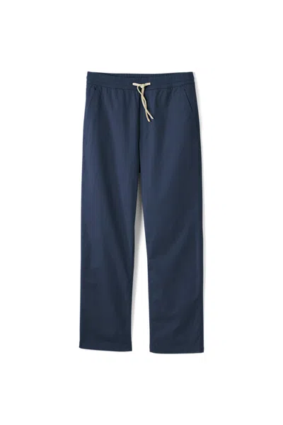 Lands' End Men's Lightweight Twill Pull On Deck Pant In Blue
