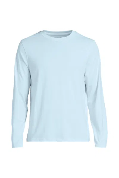 Lands' End Men's Long Sleeve Cotton Supima Tee In Blue
