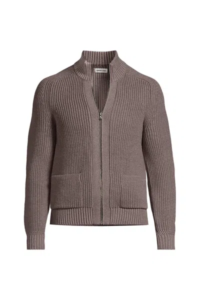 Lands' End Long Sleeve Drifter Full Zip Cardigan Sweater In Animal Print