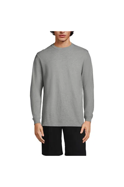 Lands' End Men's Long Sleeve Essential T-shirt In Green