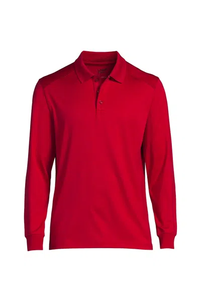LANDS' END MEN'S LONG SLEEVE RAPID DRY POLO SHIRT