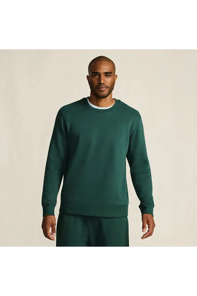 Lands' End Men's Long Sleeve Serious Sweats Crew Sweatshirt In Green