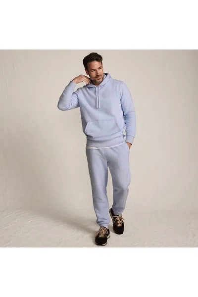Lands' End Men's Long Sleeve Serious Sweats Pullover Hoodie Sweatshirt In Blue