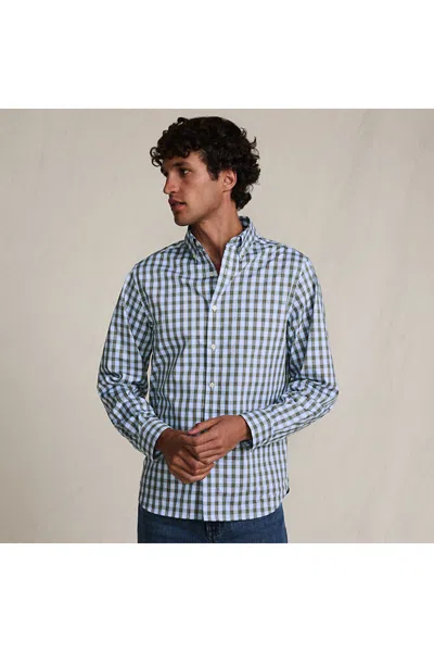 Lands' End Men's Long Sleeve Travel Kit Shirt In Blue