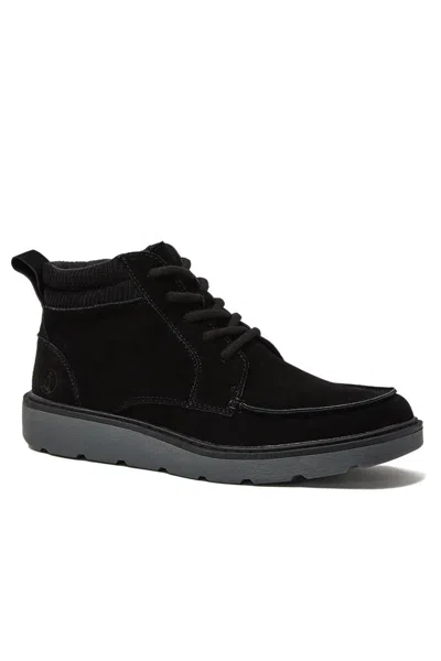 Lands' End Men's Moc Toe Flannel Lined Lace Up Boots In Black