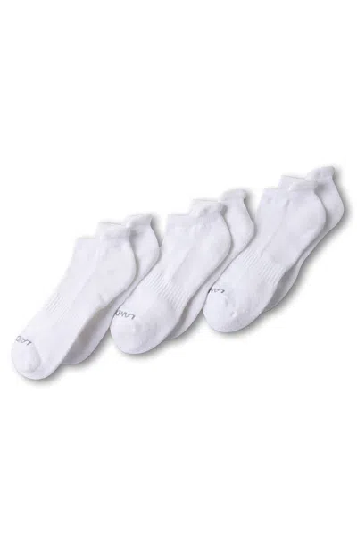 Lands' End Men's Performance Half Cushion Ankle Socks 3 Pack In Multi